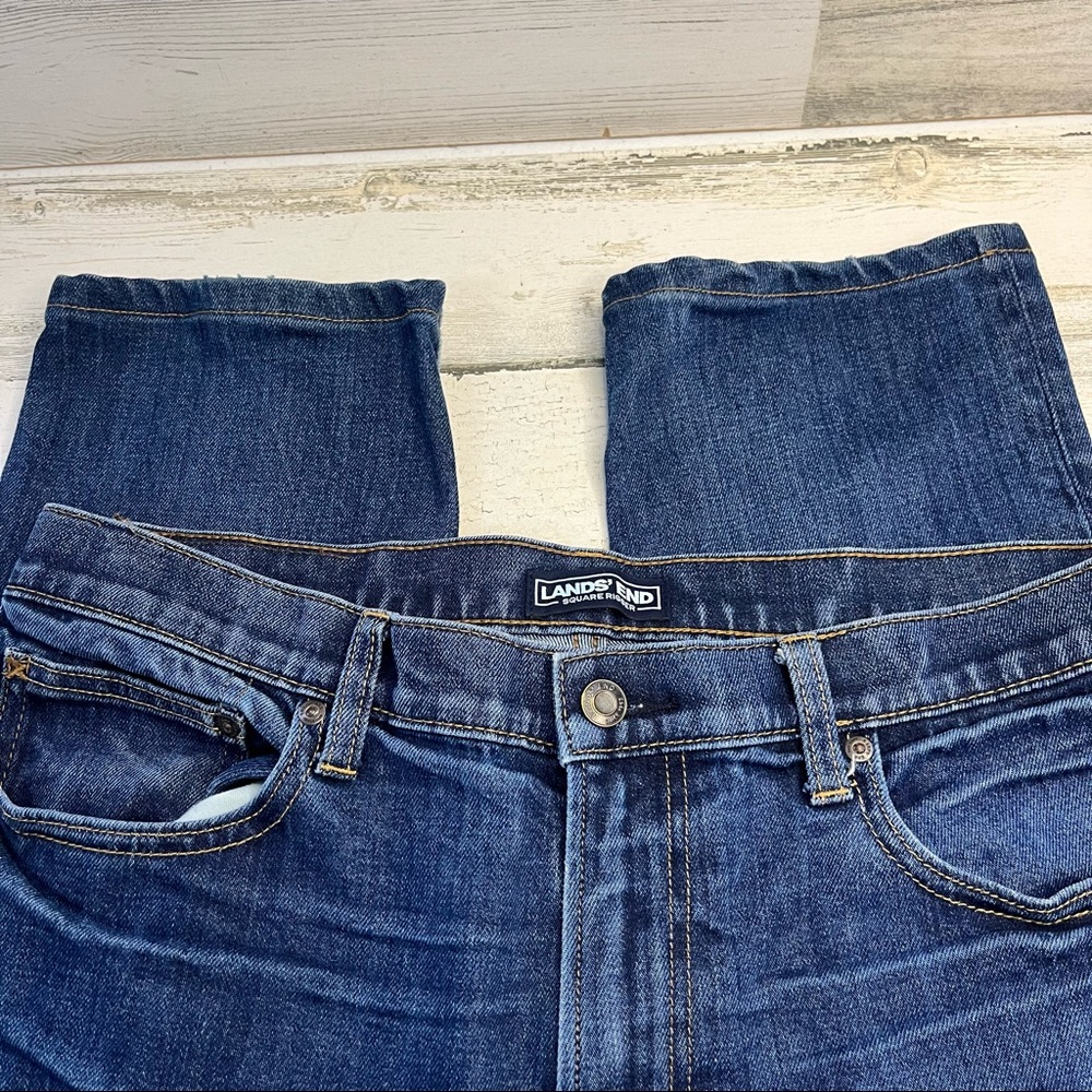 Lands’ End Women’s Square Rigger Slim Fit Jeans High Waist Size 34 - Picture 7 of 8